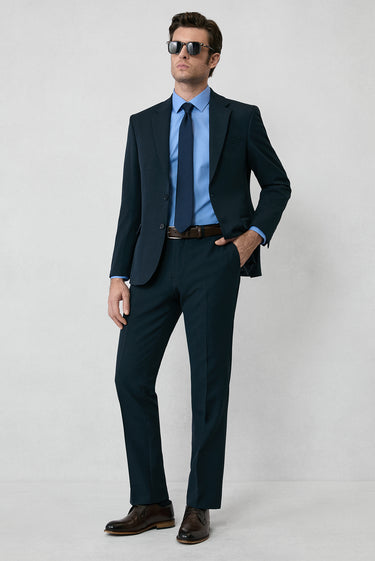  Koyu Lacivert 7 Drop Super Slim Fit Ekstra Dar Kesim Mevsimlik Likralı Esnek Takım Elbise