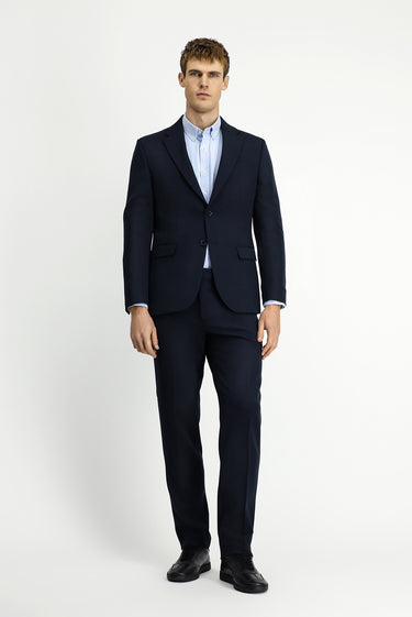  Koyu Lacivert Slim Fit Dar Kesim Klasik Takım Elbise