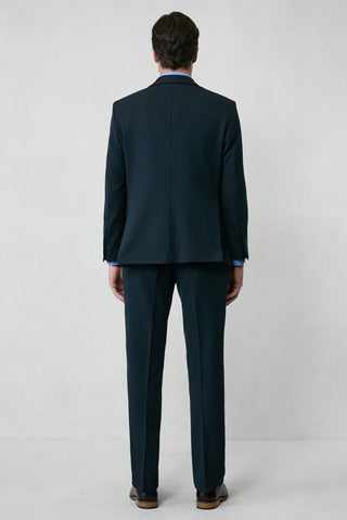  Koyu Lacivert 7 Drop Super Slim Fit Ekstra Dar Kesim Mevsimlik Likralı Esnek Takım Elbise