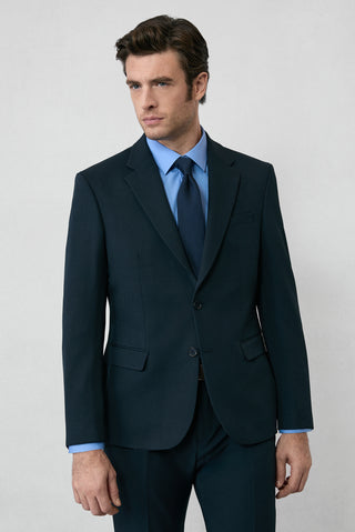  Koyu Lacivert 7 Drop Super Slim Fit Ekstra Dar Kesim Mevsimlik Likralı Esnek Takım Elbise