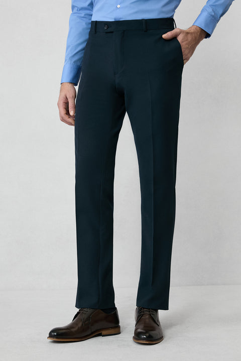 Koyu Lacivert 7 Drop Slim Fit Dar Kesim Mevsimlik Likralı Esnek Takım Elbise