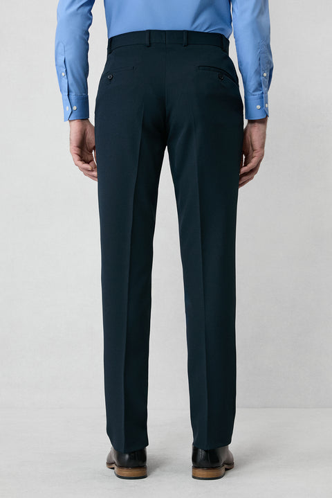 Koyu Lacivert 7 Drop Slim Fit Dar Kesim Mevsimlik Likralı Esnek Takım Elbise