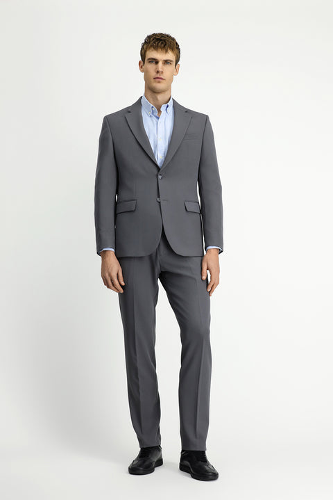 Koyu Antrasit 7 Drop Slim Fit Dar Kesim Mevsimlik Likralı Esnek Takım Elbise