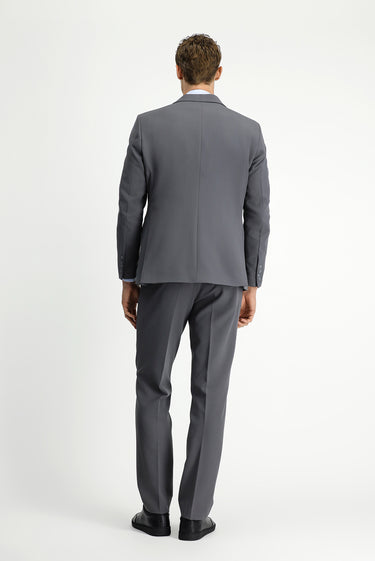 Koyu Antrasit Slim Fit Dar Kesim Klasik Takım Elbise
