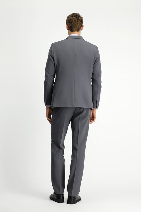 Koyu Antrasit 7 Drop Slim Fit Dar Kesim Mevsimlik Likralı Esnek Takım Elbise