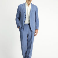 Mavi Regular Fit Beli Lastikli Torba Cep Modal Karışımlı Takım Elbise