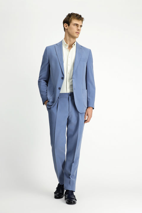 Mavi 6 Drop Regular Fit Standart Kesim Beli Lastikli Torba Cep Modal Karışımlı Takım Elbise