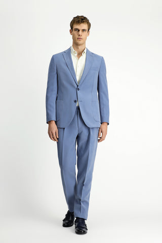  Mavi Regular Fit Beli Lastikli Modal Karışımlı Takım Elbise