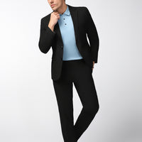 Siyah Super Slim Fit Ekstra Dar Kesim Klasik Takım Elbise