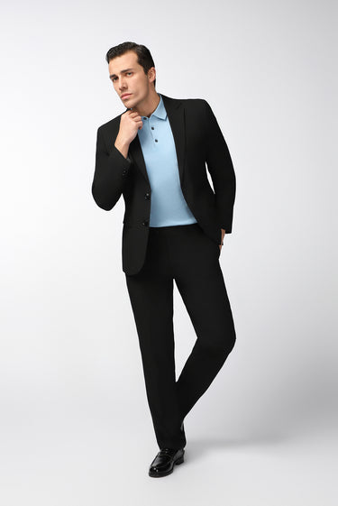  Siyah Slim Fit Dar Kesim Klasik Takım Elbise