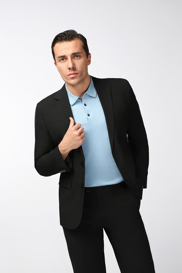  Siyah Slim Fit Dar Kesim Klasik Takım Elbise