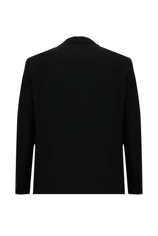  Siyah Relaxed Fit Rahat Kesim Yünlü Klasik Takım Elbise