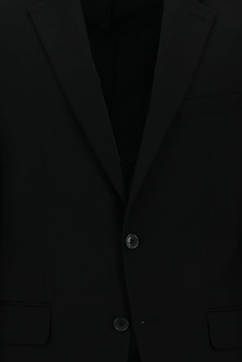 Siyah 7 Drop Slim Fit Dar Kesim Yünlü Takım Elbise