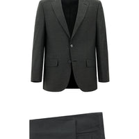 Koyu Füme 4 Drop Relaxed Fit Rahat Kesim Yünlü Takım Elbise