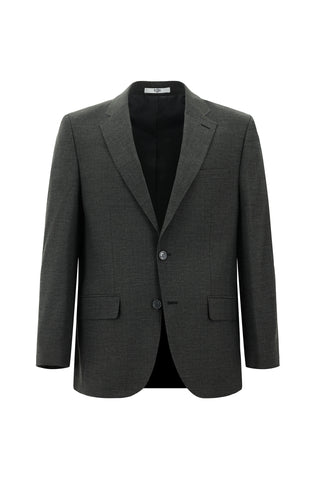  Koyu Füme Relaxed Fit Rahat Kesim Yünlü Klasik Takım Elbise