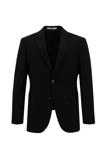  Siyah Slim Fit Dar Kesim Yünlü Klasik Takım Elbise