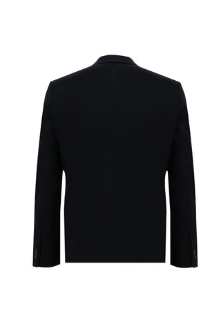  Siyah Lacivert Slim Fit Dar Kesim Yünlü Klasik Takım Elbise