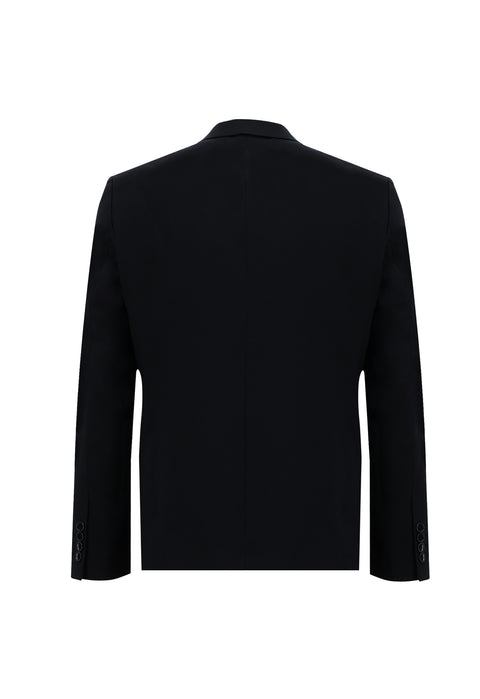 Siyah Lacivert 7 Drop Slim Fit Dar Kesim Yünlü Takım Elbise