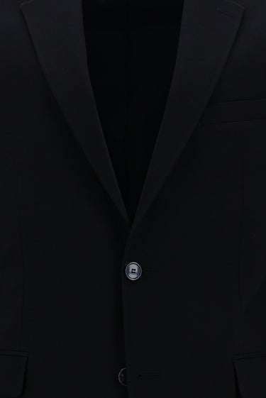 Siyah Lacivert 6 Drop Regular Fit Standart Kesim Yünlü Klasik Takım Elbise