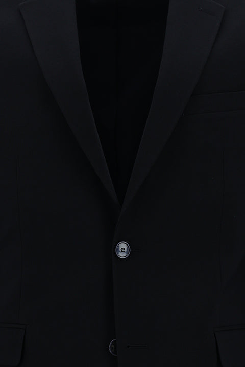 Siyah Lacivert 6 Drop Regular Fit Standart Kesim Yünlü Takım Elbise