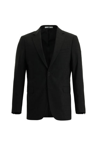 Koyu Füme 7 Drop Slim Fit Dar Kesim Yünlü Takım Elbise