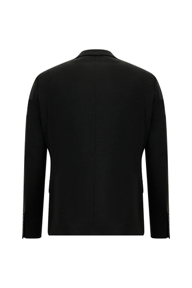  Koyu Füme Slim Fit Dar Kesim Yünlü Klasik Takım Elbise