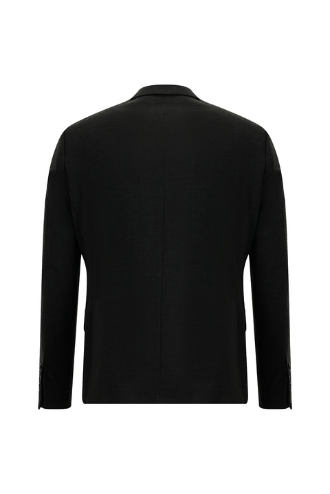 Koyu Füme 7 Drop Slim Fit Dar Kesim Yünlü Takım Elbise