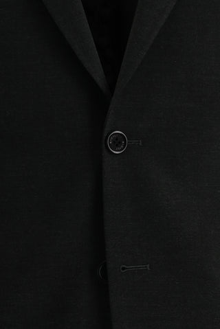  Koyu Füme 7 Drop Slim Fit Dar Kesim Yünlü Takım Elbise