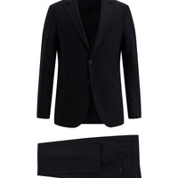 Siyah Lacivert 4 Drop Relaxed Fit Rahat Kesim Yünlü Takım Elbise
