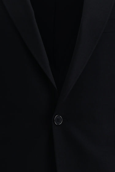 Siyah Lacivert 7 Drop Slim Fit Dar Kesim Yünlü Klasik Takım Elbise