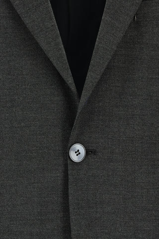  Koyu Füme 7 Drop Slim Fit Dar Kesim Yünlü Takım Elbise