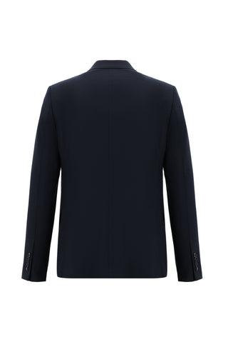  Siyah Lacivert 7 Drop Slim Fit Dar Kesim Yünlü Takım Elbise