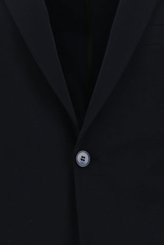  Siyah Lacivert 7 Drop Slim Fit Dar Kesim Yünlü Takım Elbise
