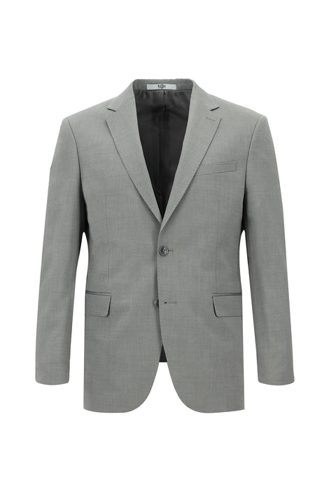 Orta Füme 7 Drop Slim Fit Dar Kesim Yünlü Takım Elbise