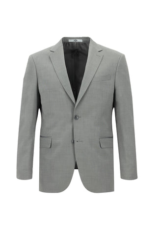  Orta Füme 7 Drop Slim Fit Dar Kesim Yünlü Takım Elbise