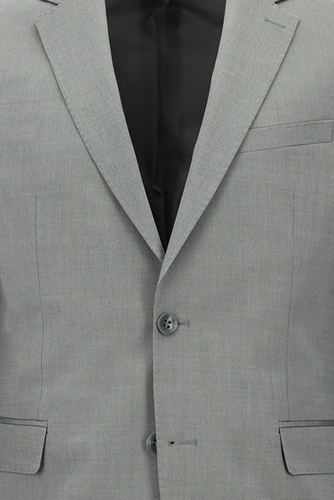 Orta Füme 7 Drop Slim Fit Dar Kesim Yünlü Takım Elbise