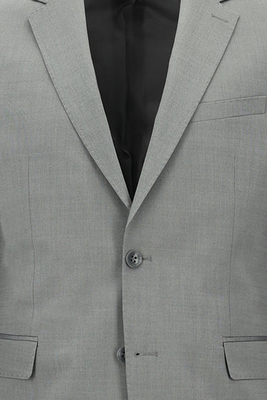  Orta Füme Slim Fit Dar Kesim Yünlü Klasik Takım Elbise