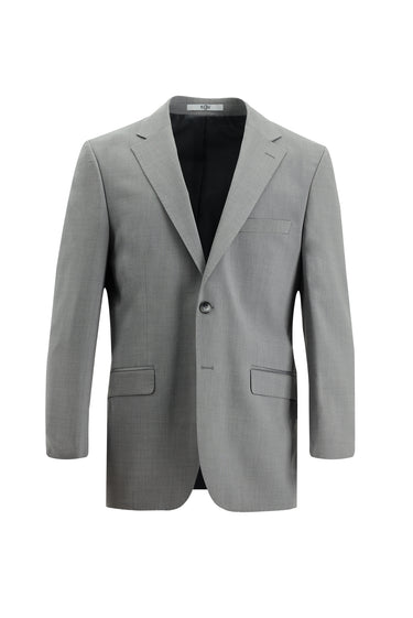  Orta Gri Slim Fit Dar Kesim Yünlü Klasik Takım Elbise