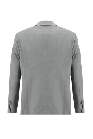  Orta Gri Relaxed Fit Rahat Kesim Yünlü Klasik Takım Elbise