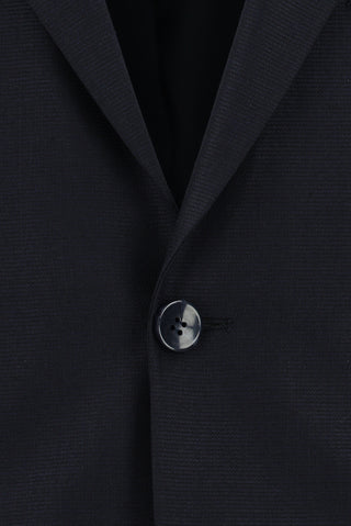  Koyu Lacivert Slim Fit Dar Kesim Yünlü Klasik Takım Elbise