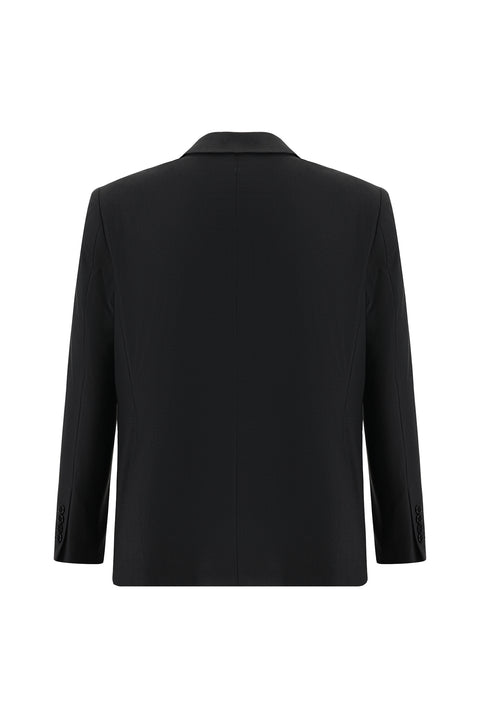 Siyah 4 Drop Relaxed Fit Rahat Kesim Yünlü Takım Elbise