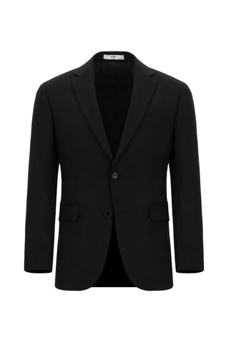  Siyah Slim Fit Dar Kesim Yünlü Klasik Takım Elbise