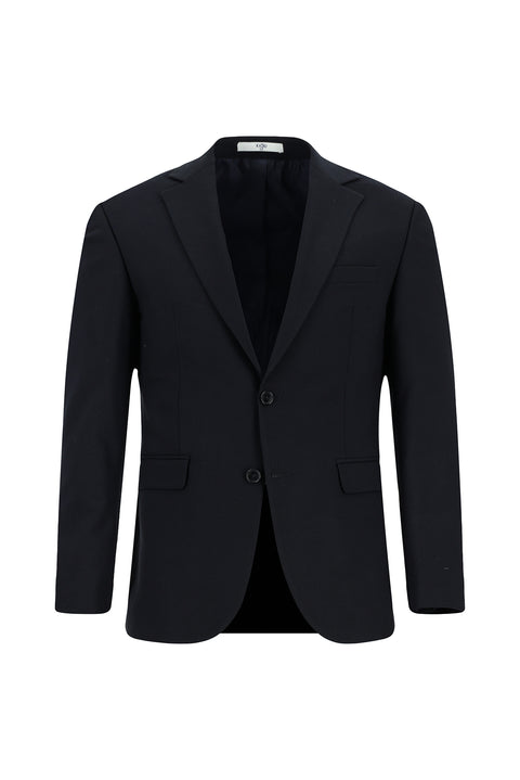 Dark Navy 4-Drop Relaxed Fit Wool Suit