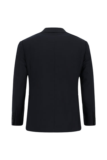  Koyu Lacivert Relaxed Fit Rahat Kesim Yünlü Klasik Takım Elbise