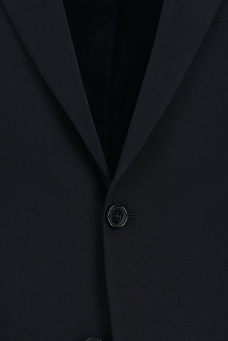  Koyu Lacivert 7 Drop Slim Fit Dar Kesim Yünlü Klasik Takım Elbise