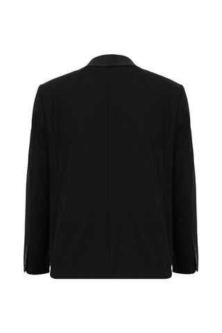  Siyah 7 Drop Slim Fit Dar Kesim Yünlü Takım Elbise