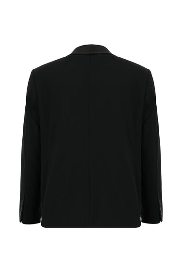  Siyah Slim Fit Dar Kesim Yünlü Klasik Takım Elbise