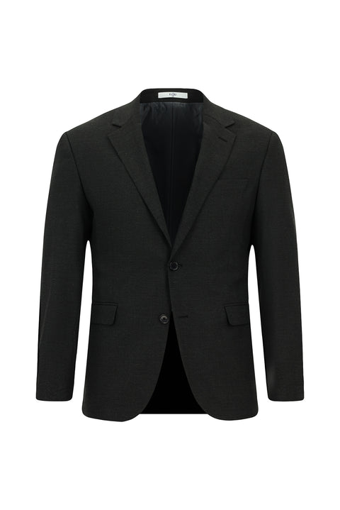 Koyu Füme 4 Drop Relaxed Fit Rahat Kesim Yünlü Takım Elbise