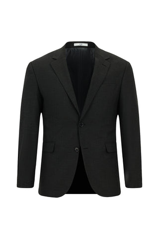  Koyu Füme 7 Drop Slim Fit Dar Kesim Yünlü Takım Elbise