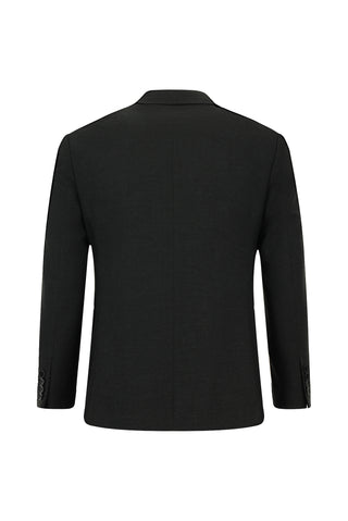 Koyu Füme 7 Drop Slim Fit Dar Kesim Yünlü Takım Elbise